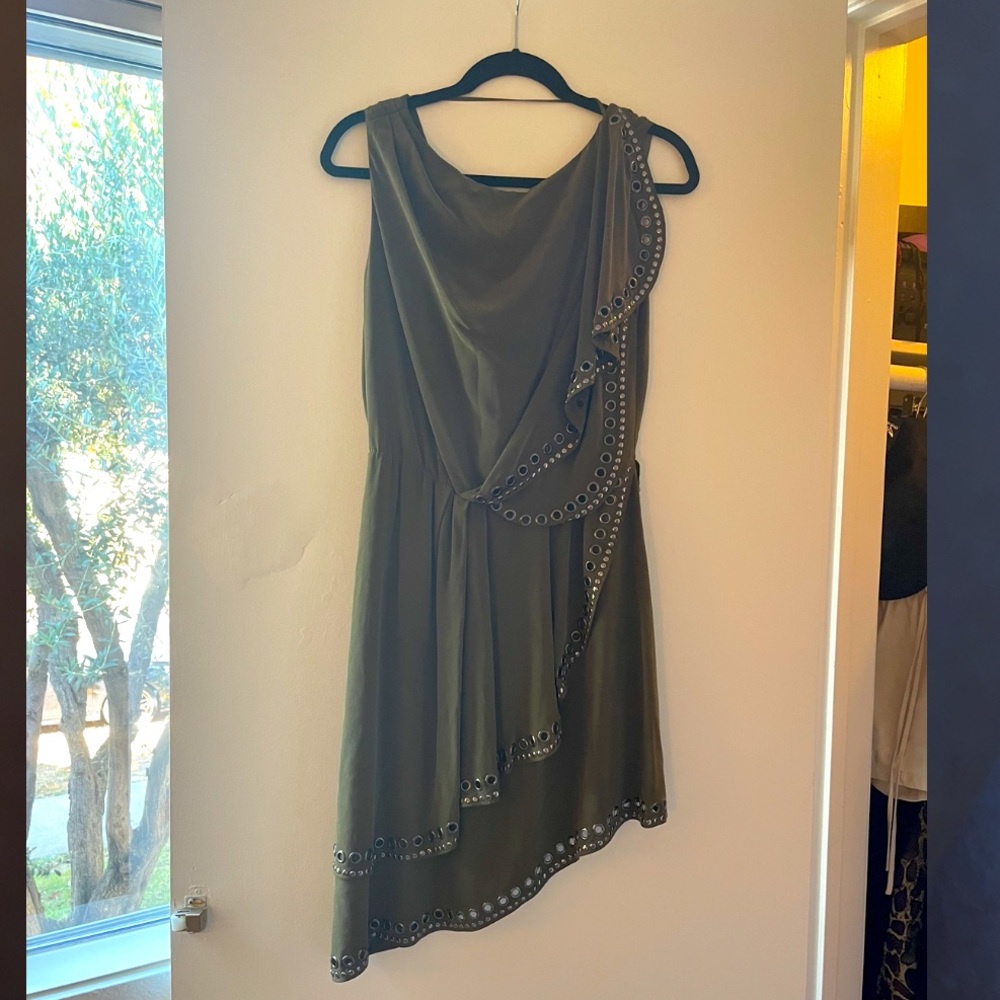 Haute Hippie Asymmetrical Studded Dress, size S